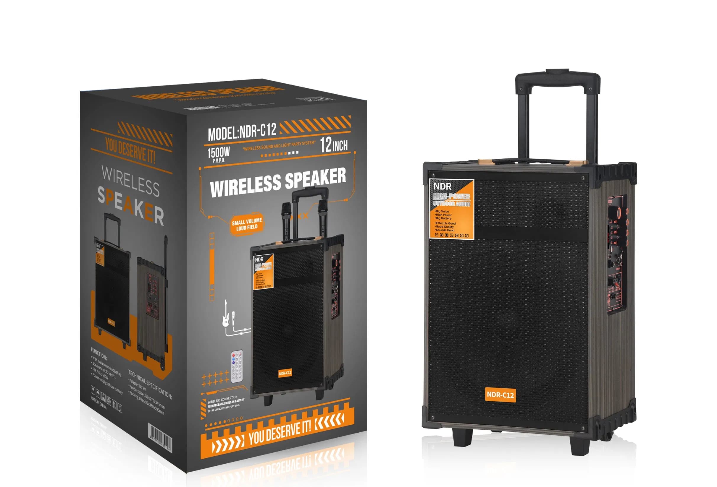 haut-parleur Bluetooth portable NDR B-V12.