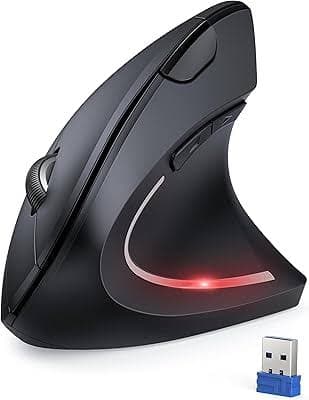 Souris optique verticale sans fil de la marque Vontech, modèle W925P
